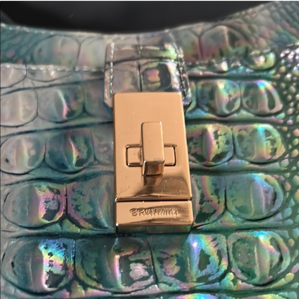 Brahmin Small Johanna Blue Topaz Melbourne Crossbody - Picture 2 of 7